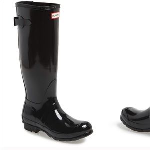 Hunter Original Tall Adjustable Back Gloss Boots